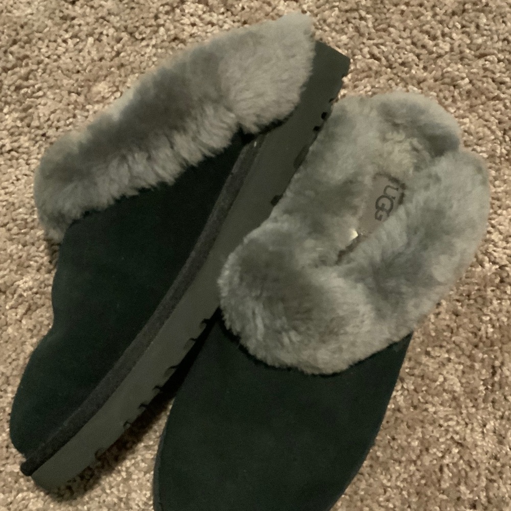 UGG Women's Charcoal and Light Gray Slippers